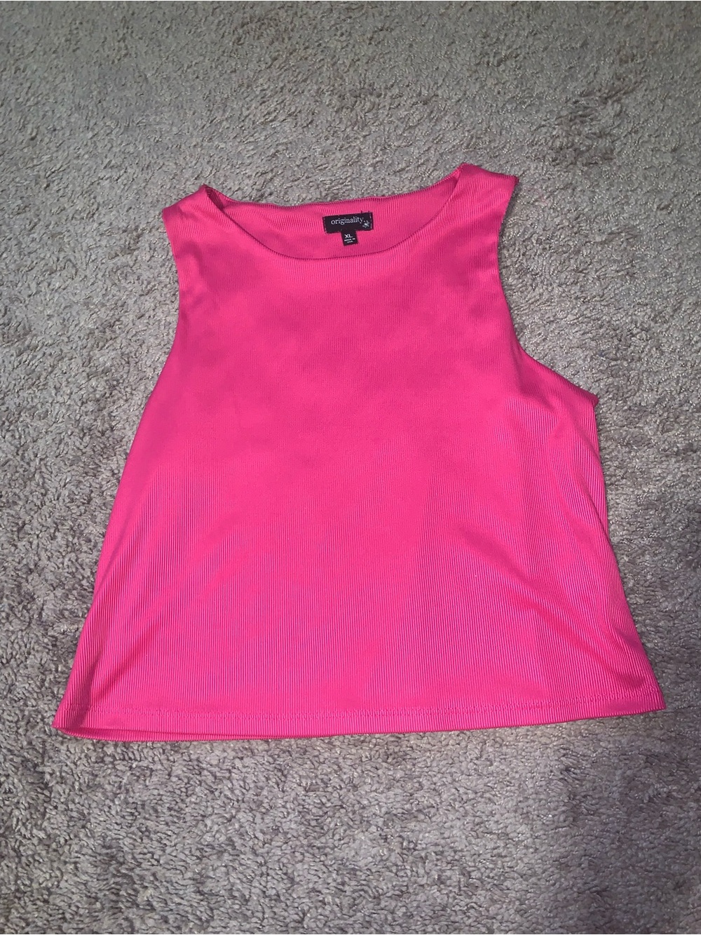 Pink Ribbed Tank Top - Women